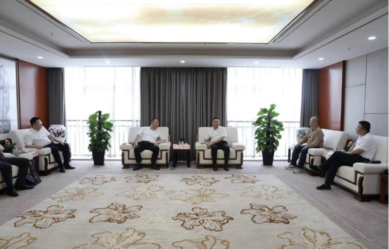 周鴻與湖南輕鹽集團(tuán)黨委副書記、副董事長、總經(jīng)理李志勇舉行會(huì)談